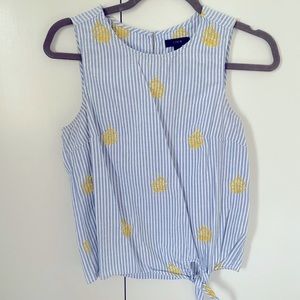 J Crew Striped Crop Tank